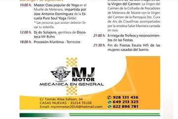 Programa de las fiestas de Melenara 2019 (Foto TA)